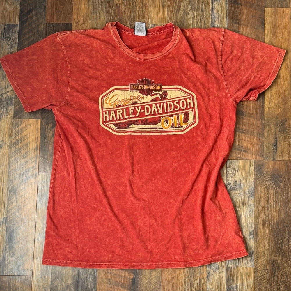 Harley-Davidson Vintage Washed Tee XL Biker Graphic Top